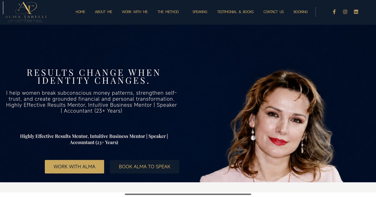 Alma Tarelli website